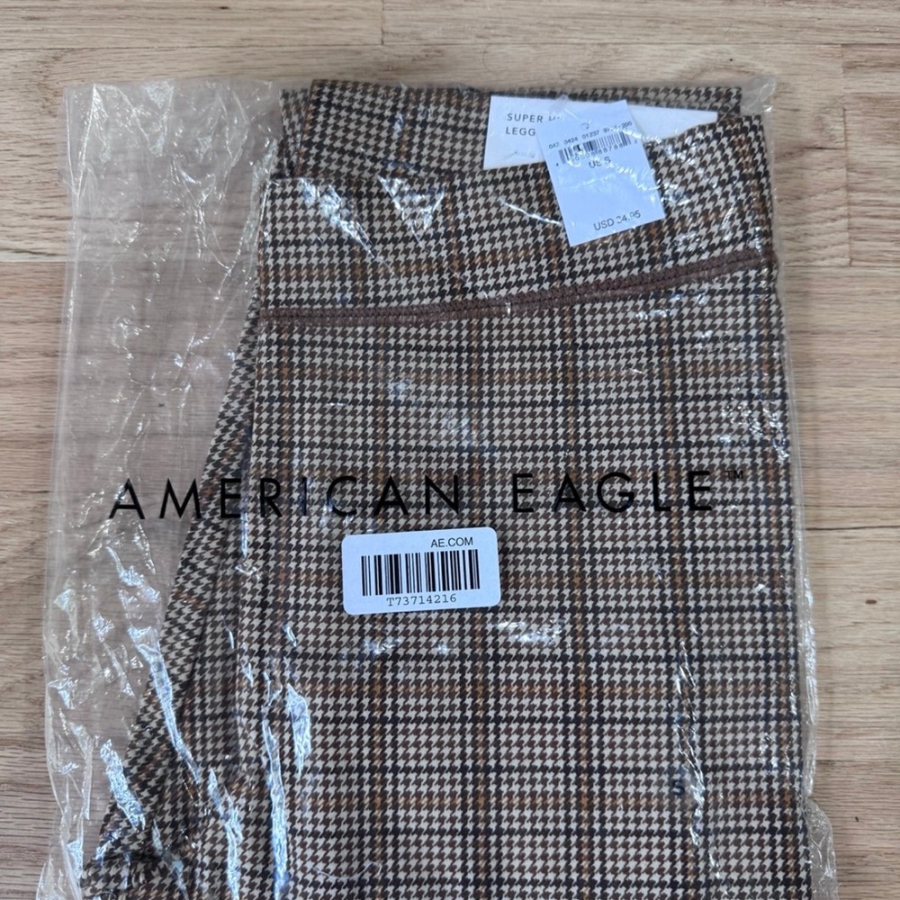 American Eagle Outfitters Brown Plaid Leggings